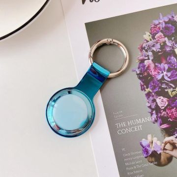 Anti-theft Plating TPU Protective Cover For AirTag(Blue)