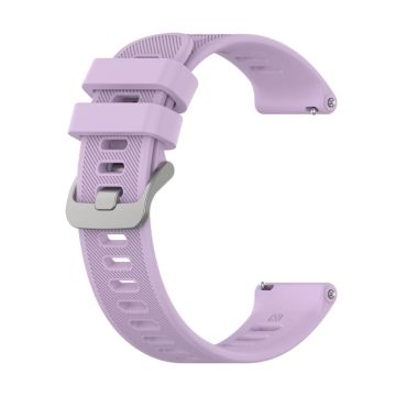 For Garmin Forerunner 158 / 55 Twill Silicone Watch Band(Light Purple)