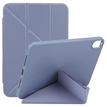 For iPad mini 6 / mini 2024 TPU Horizontal Deformation Flip Leather Tablet Case with Holder(Lavender Grey)
