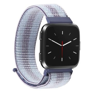 For Fitbit Versa 1 / 2 Universal Nylon Strap Watch Band(Blue Stripe)