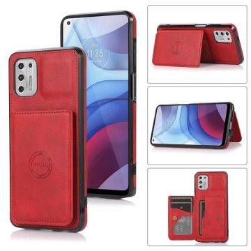 For Motorola Moto G Stylus 2021 Calf Texture Magnetic Phone Case(Red)