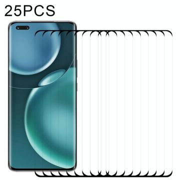 25 PCS Edge Glue 3D Curved Edge Full Screen Tempered Glass Film For Honor Magic4 Pro / Magic4 Ultimate(Black)
