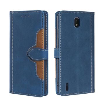 For Nokia C01 Plus / C1 2nd Editon Skin Feel Straw Hat Magnetic Buckle Leather Phone Case(Blue)