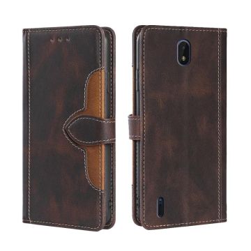 For Nokia C01 Plus / C1 2nd Editon Skin Feel Straw Hat Magnetic Buckle Leather Phone Case(Brown)