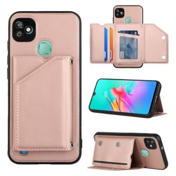 For Infinix Smart HD 2021-X612 Skin Feel PU + TPU + PC Phone Case(Rose Gold)