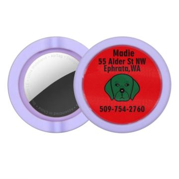 Dog Collar Shockproof Protective Case For AirTag(Purple)