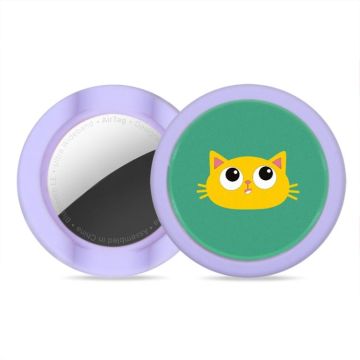 Cat Collar Shockproof Protective Case For AirTag(Purple)