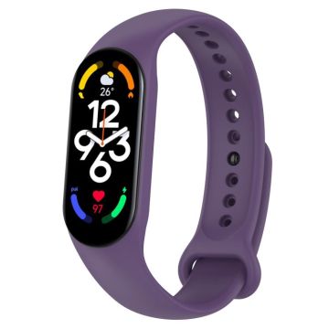 For Xiaomi Mi Band 7 / 7NFC / 6 / 6 NFC / 5 / 5 NFC / Amazfit Band 5 Official Silicone Watch Band(Purple)