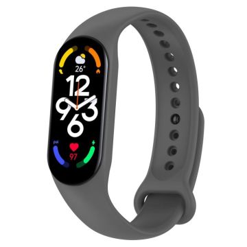 For Xiaomi Mi Band 7 / 7NFC / 6 / 6 NFC / 5 / 5 NFC / Amazfit Band 5 Official Silicone Watch Band(Platinum Grey)
