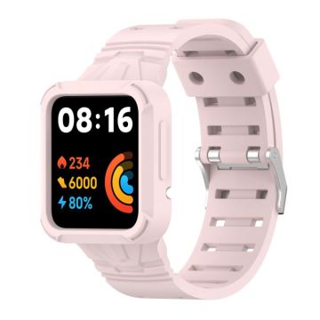 For Xiaomi Poco Watch Silicone Integrated Watch Band(Light Pink)