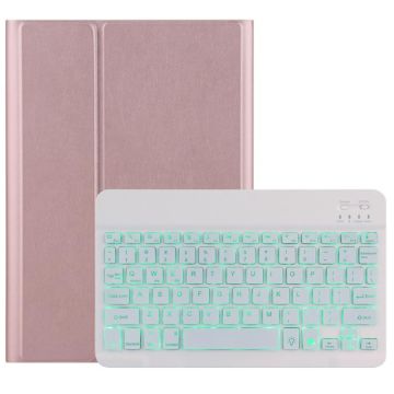 For Lenovo Tab M10 HD Gen 2 Backlight Bluetooth Keyboard Leather Tablet Case(Rose Gold)