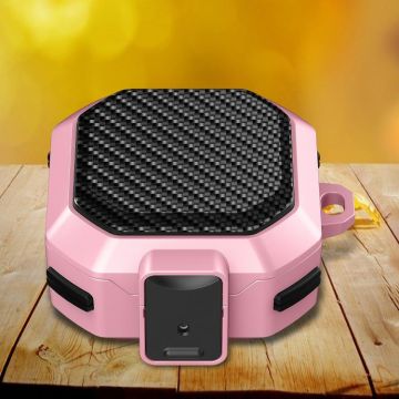 For Samsung Galaxy Buds Live/Buds Pro/Buds 2/2 Pro Anti-fall Earphones Case with Switch (Black Pink)