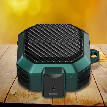 For Samsung Galaxy Buds Live/Buds Pro/Buds 2/2 Pro Anti-fall Earphones Case with Switch(Black Green)