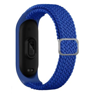 For Xiaomi Mi Band 7 Adjustable Nylon Braided Elasticity Watch Band(Blue)