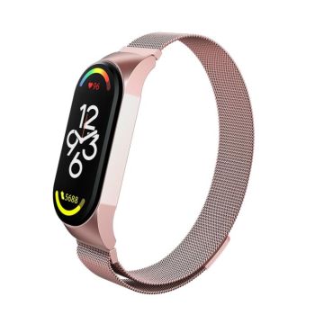 For Xiaomi Mi Band 7 Milanese Metal Watch Band(Rose Pink)