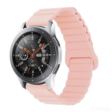 For Xiaomi Haylou Smart Watch 2 LS02 / RS4 / RS4 Plus 20mm Reverse Buckle Magnetic Silicone Watch Band(Pink)