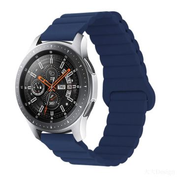 For Xiaomi Haylou Smart Watch 2 LS02 / RS4 / RS4 Plus 20mm Reverse Buckle Magnetic Silicone Watch Band(Midnight Blue)