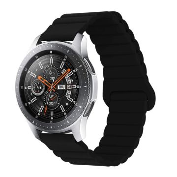 For Xiaomi Haylou RT / RT2 / GST / GS / RS3 Universal Reverse Buckle Magnetic Silicone Watch Band(Black)