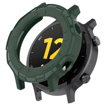 For Realme watch S RMA207 Armor Hollow TPU Watch Case(Olive Green)