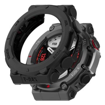 For&#x20;Amazfit&#x20;T-Rex&#x20;2&#x20;Armor&#x20;Hollow&#x20;TPU&#x20;Watch&#x20;Case&#x28;Black&#x29;