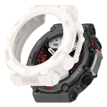 For&#x20;Amazfit&#x20;T-Rex&#x20;2&#x20;Armor&#x20;Hollow&#x20;TPU&#x20;Watch&#x20;Case&#x28;Lvory&#x20;White&#x29;