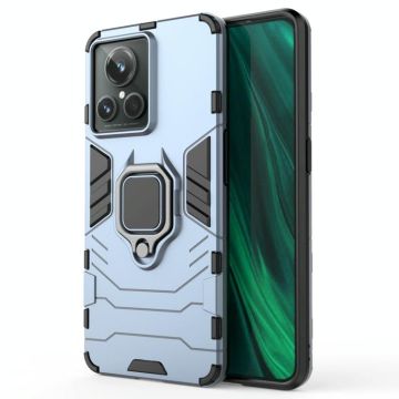 For Realme GT2 Explorer Master Shockproof PC + TPU Holder Phone Case(Navy Blue)