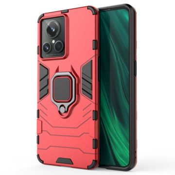 For Realme GT2 Explorer Master Shockproof PC + TPU Holder Phone Case(Red)