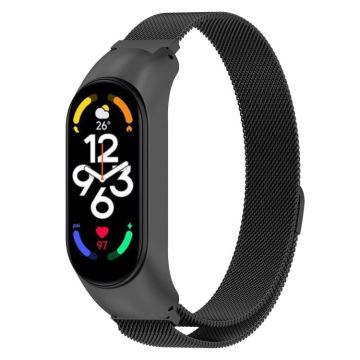 For Xiaomi Mi Band 7 / 7NFC Milan Metal Stainless Steel Watch Band(Black)