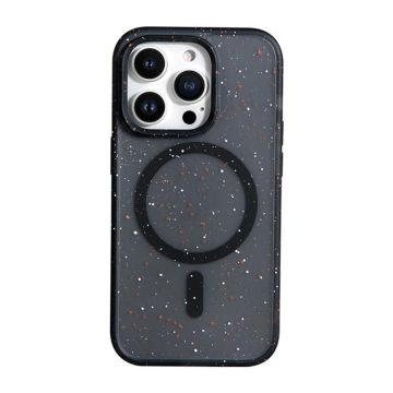 For iPhone 14 Plus ROCK Guard Ink Splash MagSafe Phone Case (Black)