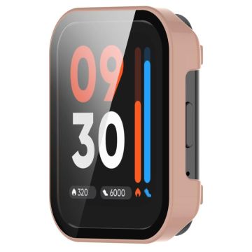 For Realme Watch 3 Tempered Glass Film PC Watch Case(Pink)