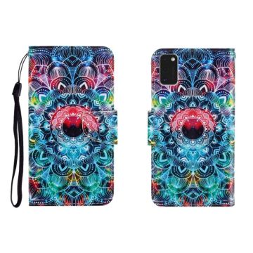 For Galaxy A41 Colored Drawing Horizontal Flip Leather Case with Holder & Card Slot & Wallet(Mandala)
