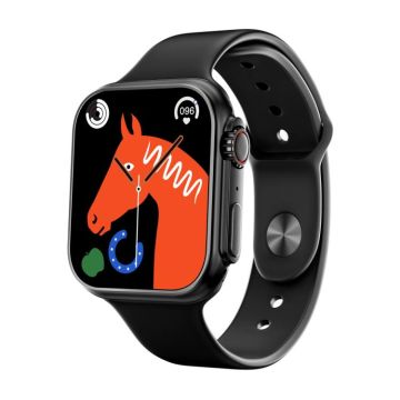 WS8 Plus 2.0 inch IPS Full Touch Screen Smart Watch, IP68 Waterproof Support Heart Rate & Blood Oxygen Monitoring / Sports Modes(Matte Black)