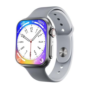 WS8 Plus 2.0 inch IPS Full Touch Screen Smart Watch, IP68 Waterproof Support Heart Rate & Blood Oxygen Monitoring / Sports Modes(Silver)