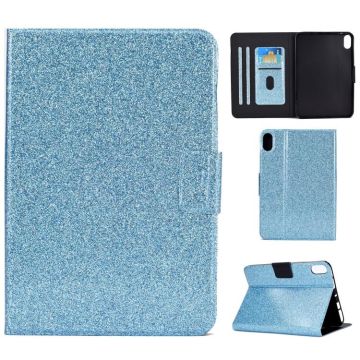 For  iPad 2025 / 2022 Varnish Glitter Powder Smart Leather Tablet Case(Blue)