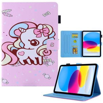 For iPad 2025 / 2022 Colored Drawing Leather Smart Tablet Case(Candy Unicorn)