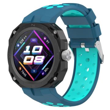 For Huawei Watch GT Cyber Two-color Silicone Watch Band (Blue)