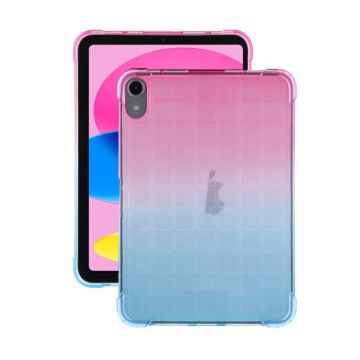 For iPad 2025 / 2022 Square Gradient TPU Tablet Case(Pink Gradient Green)