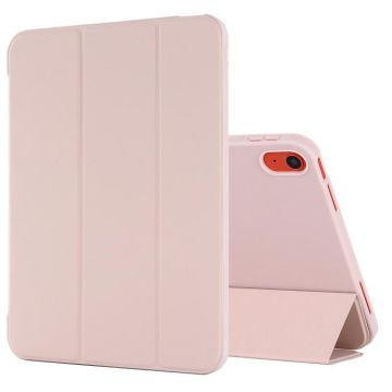For iPad 2025 / 2022 Tri-fold Holder Tablet Leather Case(Pink)
