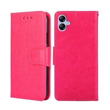 For Samsung Galaxy A04E Crystal Texture Leather Phone Case(Rose Red)