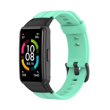 For Honor Band 7 Solid Color Silicone Watch Band(Blue)