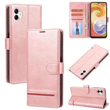 For amsung Galaxy A04e Classic Wallet Flip Leather Phone Case(Pink)