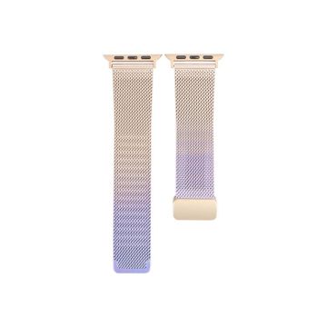 Milan Fold Buckle Metal Watch Band For Apple Watch Ultra 49mm&Watch Ultra 2 49mm / Series 9&8&7 45mm / SE 3&SE 2&6&SE&5&4 44mm / 3&2&1 42mm (Light Purple)