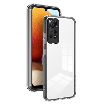 For Xiaomi Redmi Note 12 Pro 4G 3 in 1 Clear TPU Color PC Frame Phone Case(Black)