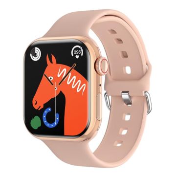 IW9 2.05 inch Square Screen Smart Watch Supports Bluetooth Calls/Blood Oxygen Monitoring(Rose Gold)