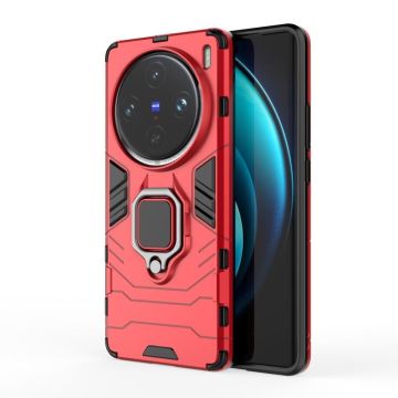 For vivo X100 Pro 5G Magnetic Ring Holder PC + TPU Phone Case(Red)