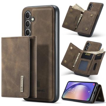 For Samsung Galaxy A54 5G DG.MING M1 Series 3-Fold Multi Card Wallet + Magnetic Phone Case(Coffee)