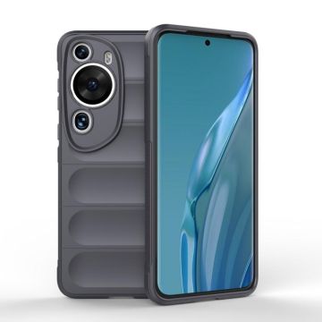 For Huawei P60 Art Magic Shield TPU + Flannel Phone Case(Grey)