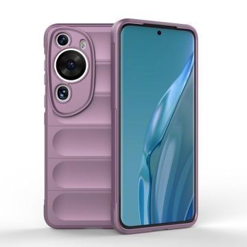 For Huawei P60 Art Magic Shield TPU + Flannel Phone Case(Purple)