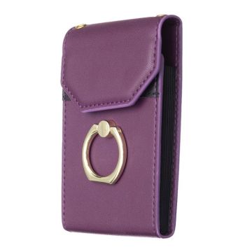BFK04 Organ Card Bag Mobile Phone Back Sticker(Dark Purple)