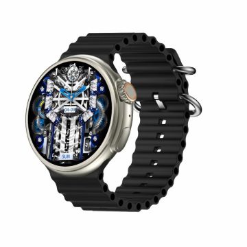 Z78 Ultra 1.52 inch Round Screen HD Smart Watch Supports Heart Rate/Blood Oxygen Monitoring(Black)